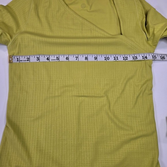 Lululemon Lab Asymmetrical Long Sleeve‎ Bodysuit Reversible Yellow SIZE M W1DBHS - Picture 8 of 9